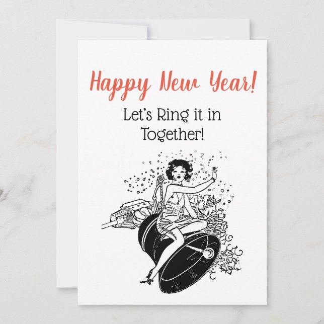 Convite Entrevista com Mulher de Ano Novo (Frente)