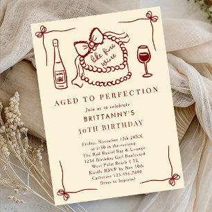 Convite Envelhecido à Perfeição Como um Fino Vinho Festa d