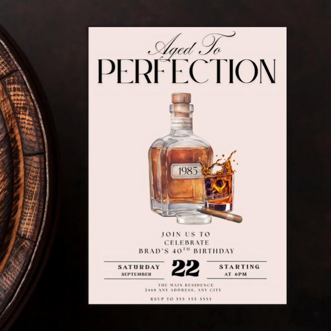 Convite Envelhecido à Perfeição (Download Digital) Whiskey (Criador carregado)