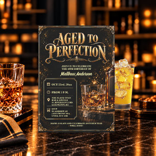 Convite Envelhecido à Perfeição Homens 40º Aniversário Whi