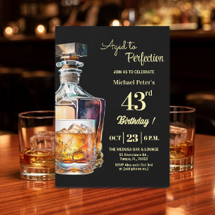 Convite Envelhecido à Perfeição Homens 43º Whiskey Anivers