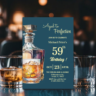 Convite Envelhecido à Perfeição Homens 59º Whiskey Anivers