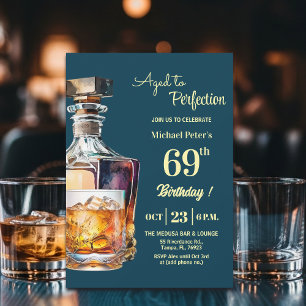 Convite Envelhecido à Perfeição Homens 69º Aniversário de