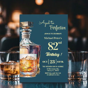 Convite Envelhecido à Perfeição Homens 82º Whiskey Anivers