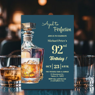 Convite Envelhecido à Perfeição Homens 92º Whiskey Anivers