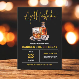 Convite Envelhecido à Perfeição Whiskey de 80 Anos de Idad