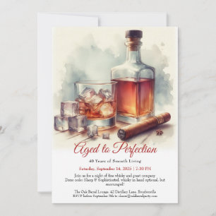 Convite “Envelhecido à Perfeição – Whisky de Aniversário