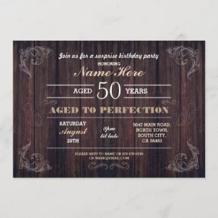 Convite Envelhecido ao aniversário da perfeição alguns