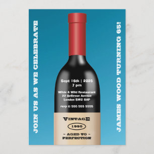 Convite Envelhecido ao aniversário do vinho   do vintage