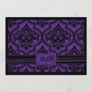 Convite Envelope gótico preto roxo