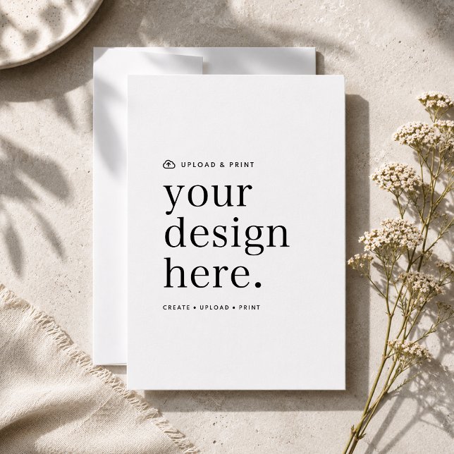 Convite | Envie Seu Modelo de Cartão 5x7 (Versatile invitation template for business, events, weddings, special occasions & more!)