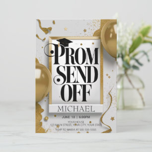 Convite Envio de Baile de formatura Dourado Luxurioso para