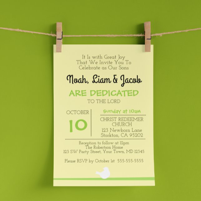 Convite Envio de Dedicação Amarelo da Ramificação (Criador carregado)