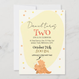 Convite Envolve-se na diversão: Crianças Adoráveis Dino-Pe