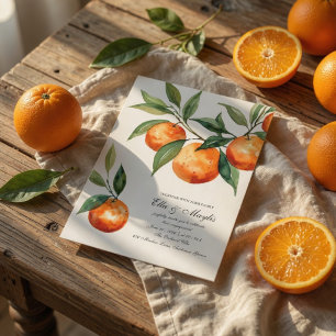 Convite Envolvimento Cítrico Laranja Mediterrânea