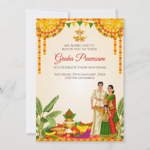 Convite Envolvimento Familiar do Sul da Índia convida Digi