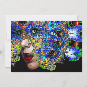 Convite EPHEMERAL, Mascarada do Partido Mardi Gras azul pr