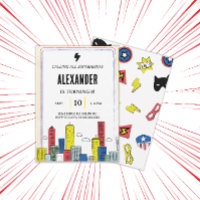 Convite Épico de Super-Herói | Festa de Revista em