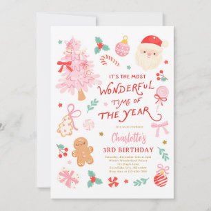 Convite Época Mais Maravilhosa Do Ano Natal Aniversário