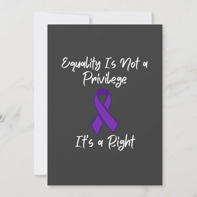 Convite Equality is not a privilege it’s a right, feminism (Frente)