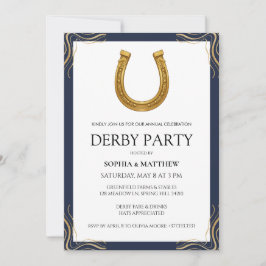 Convite Equestrian Derby Party Modern Race Horse Invite