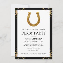 Convite Equestrian Derby Party Modern Race Horse Invite