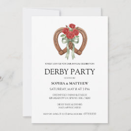 Convite Equestrian Derby Party Modern Race Horse Invite
