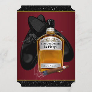 Convite Equipa o uísque envelhecido à festa de aniversá