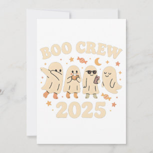 Convite Equipe Boo Fantasma Fofo Festa de Halloween 2026