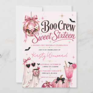Convite Equipe Boo Spooky Chic Sweet Sixteen