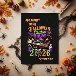 Convite Equipe de Cruzeiro de Halloween 2026 Camisas de Cr