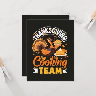 Convite Equipe de Culinária de Ação de Graças Jantar de Ou