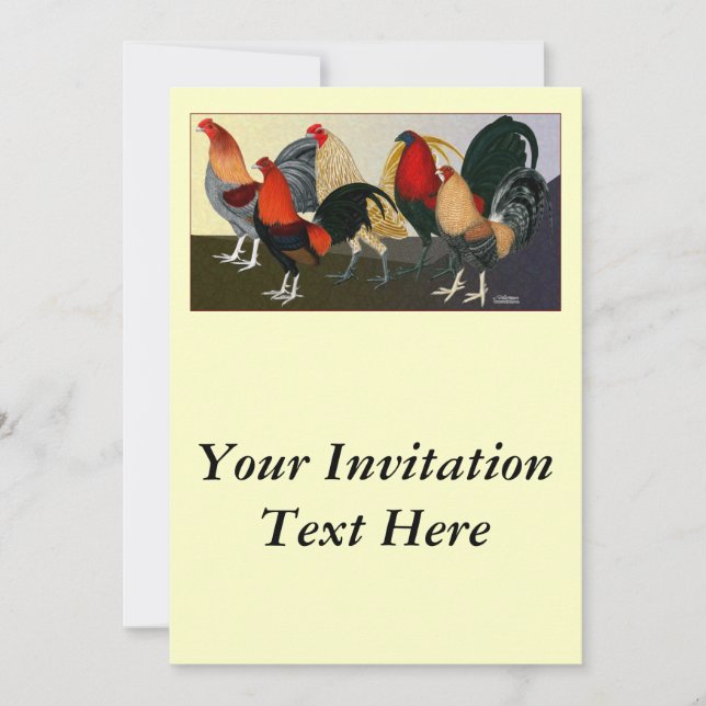 Convite Equipe de Sonhos de Rooster (Frente)