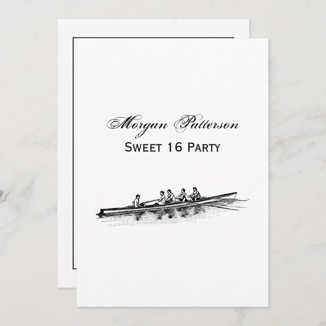 Convite Equipe de Tripulação Removendo Esportes Hídricos (Frente/Verso)