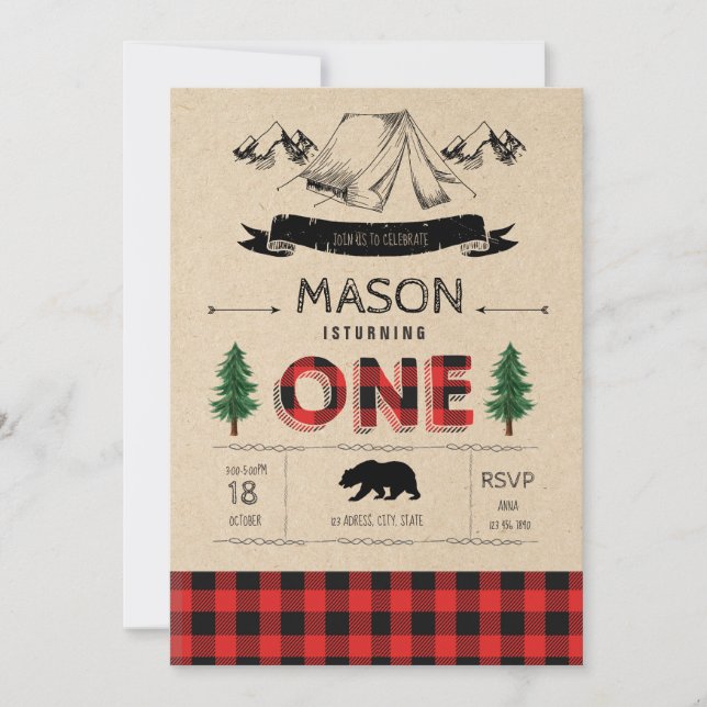 Convite equipe do Camp Lumberjack (Frente)