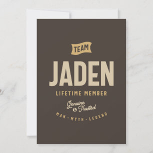 Convite Equipe Jaden Membro Vitalício Nome Personalizado