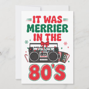 Convite Era Mais Alegre Nos Anos 80 Natal Retro Xmas