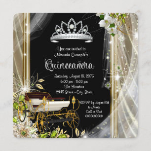 Convite Era uma vez a Princesa Quinceañera