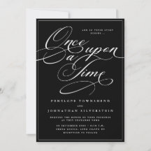 Era Uma Vez Casamento Preto Script Gótico