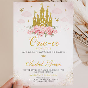 Convite Era Uma Vez Princesa 1º Aniversário