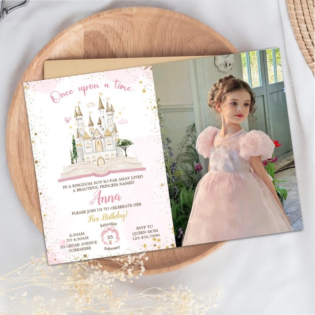 Convite Era Uma Vez Princesa 5º Festa Foto (Criador carregado)