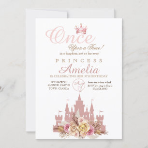 Convite Era uma vez Princesa Birthday
