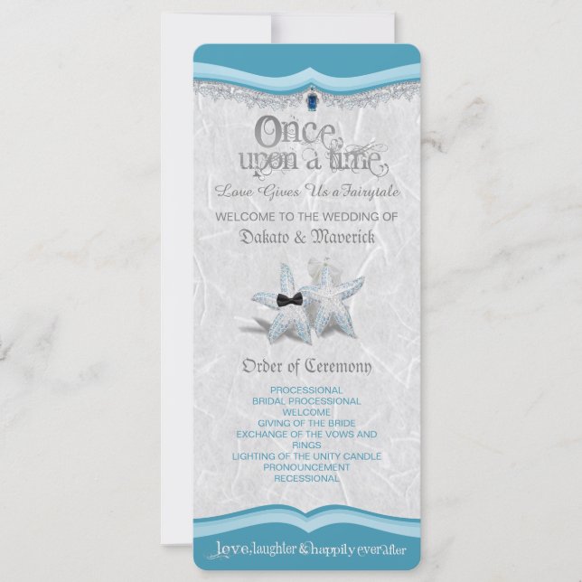 Convite Era Uma Vez Programa de Casamento (Frente)