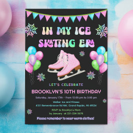 Convite Eras Ice Skating Birthday Invitation