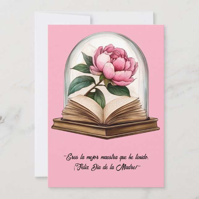 Convite "Eres la mejor maestra que he tenido. Madre" (Frente)