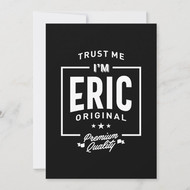 Convite Eric Personalizated Name Birthday Gift (Frente)