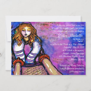 Convite Erikas convida para o hebraico