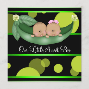 Convite Ervilhas Num Carrinho Revelação De Gênero Afro-Ame