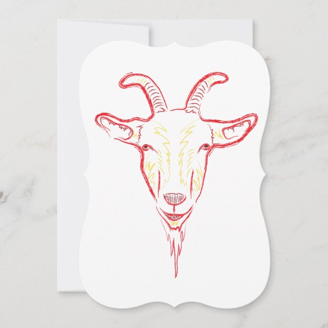 Convite esboço de cabra (Frente)