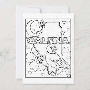 Convite esboço do estado de galena ilIllinois